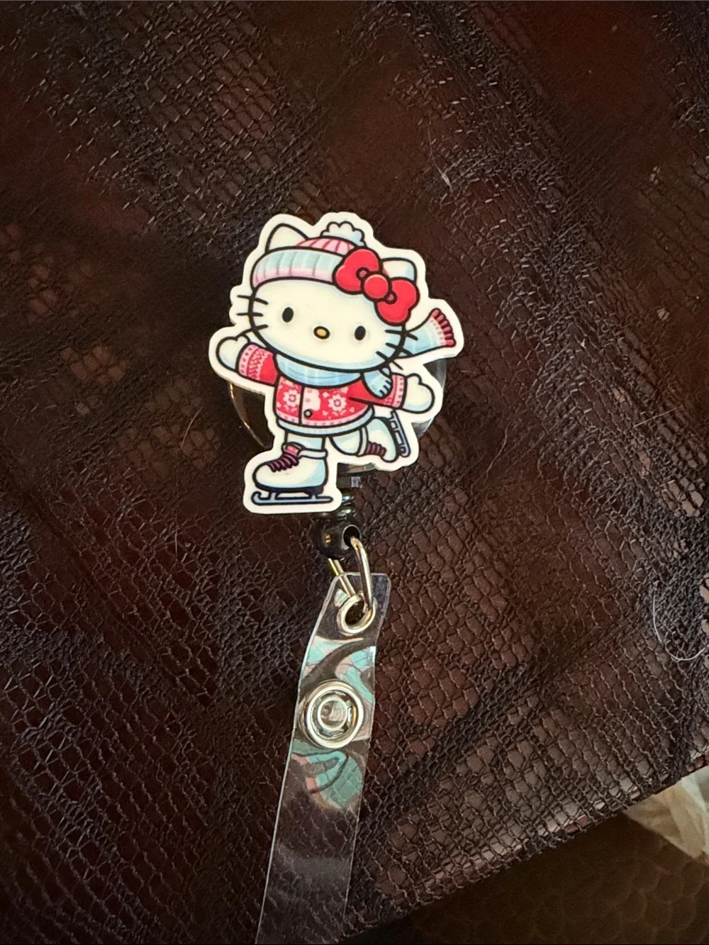 Hello Kitty Pink & White Badge Reel